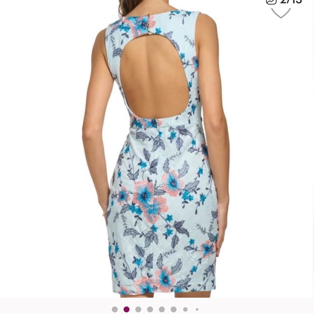 Guess Light Blue Floral Dress - Picture 2 of 7